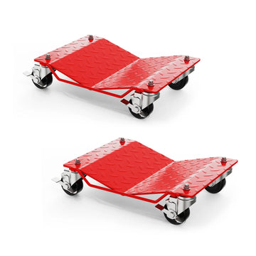 Garvee Auto-Rad Dolly Set 2 Stück – V-förmige Plattform, 1500 lbs pro Dolly, Rot