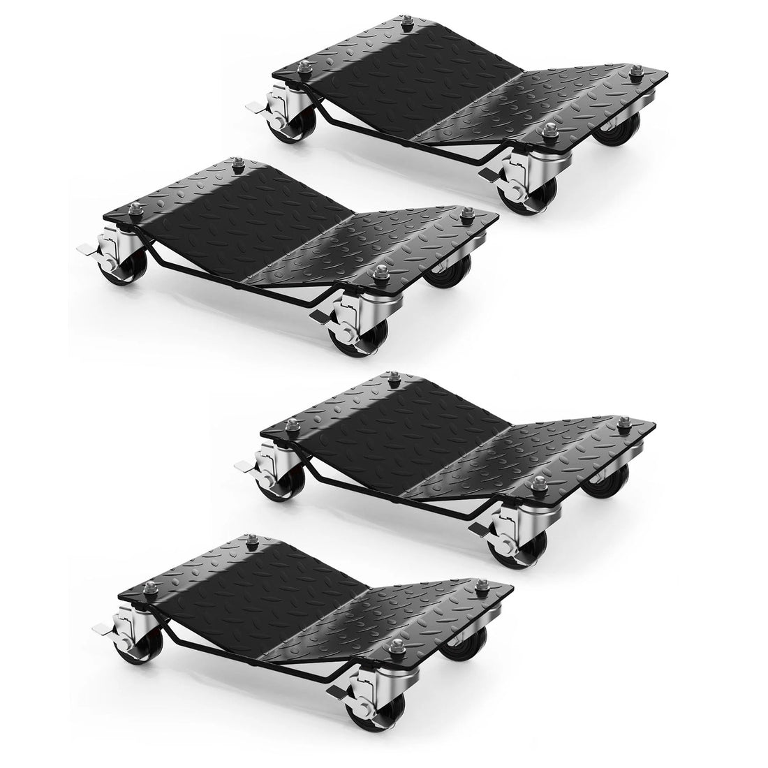 Garvee Auto-Rad Dolly Set 4 Stück – V-Form, 1500 lbs Tragkraft pro Rolle, Schwarz