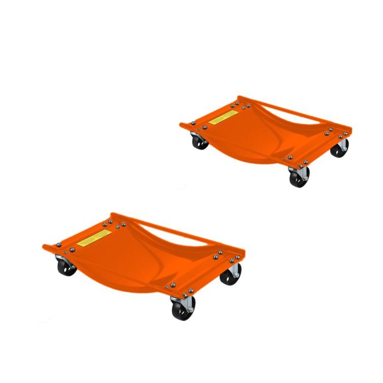 Garvee Schwerlast Radroller Set 2 Stück, Orange – Mit 5.000 lbs Tragkraft, rutschfester Stahlplattform & 3,5″ Stahlrollen für PKW und SUV