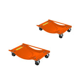 Garvee Schwerlast Radroller Set 2 Stück, Orange – Mit 5.000 lbs Tragkraft, rutschfester Stahlplattform & 3,5″ Stahlrollen für PKW und SUV - Orange