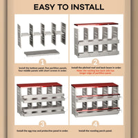 Garvee Metall-Nistkasten – Wasserdichter Hühnerstall mit 10 Fächern, Ideal für den Außenbereich