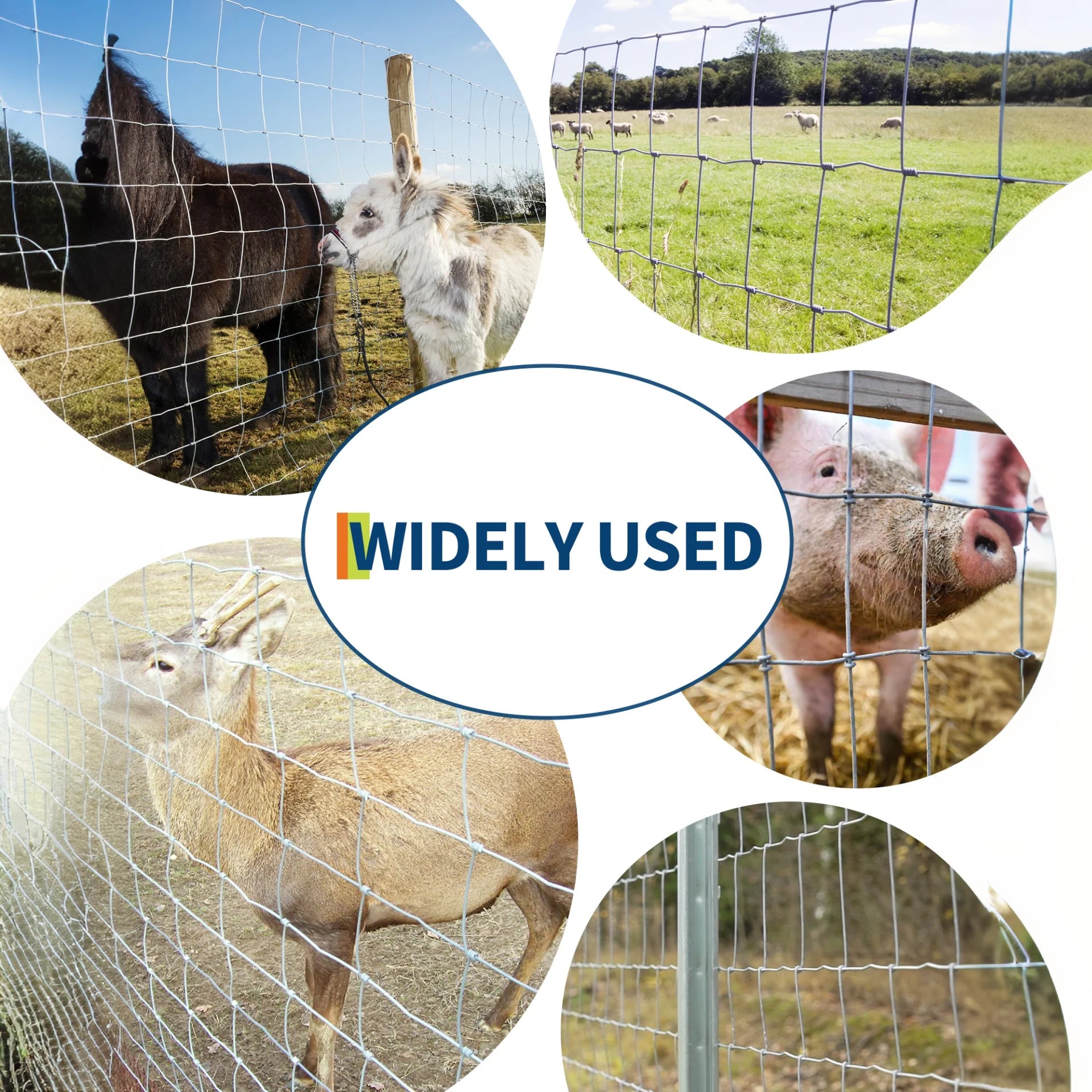 Garvee Cattle Farm Fence Galvanized Wire 14GA Heavy Zinc Coating Durable Twisted Weave Gradient Mesh 5x328ft