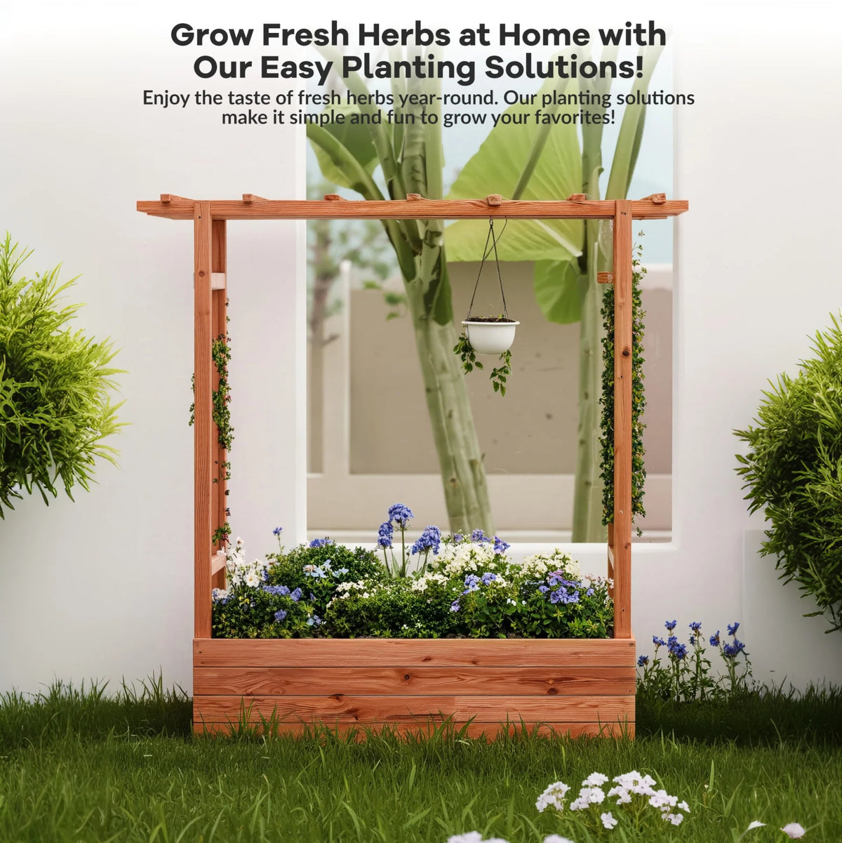 Pflanzkasten mit Seitengittern
