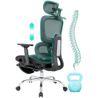 Garvee Bürostuhl Mesh, Ergonomisch, Mit Lendenstütze, Verstellbar, Für Büro & Homeoffice, Schwarz