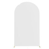 Garvee Doppelseitiger Bogen mit Rundem Hintergrund, 220 x 120 cm, Einfarbige Bogenabdeckung für Partys, Hochzeitszeremonien, Junggesellinnenabschiede und Eventdekorationen - Weiß