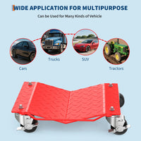 Garvee Auto-Rad Dolly Set 4 Stück – V-Form, 1500 lbs Tragkraft pro Rolle, Rot