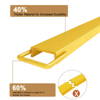 Garvee Schwerlast-Gabelverlängerung 183 cm (72″) – 11.4 cm (4.5″) Breite, 2100 kg (4600 lbs) Kapazität, Stahl