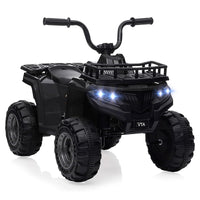 Garvee Kinder Quad Elektro 12V Mit Musik, Hupe Und LED Scheinwerfer Für Kinder 2-5 Jahre, Schwarz, 4 Rutschfeste Räder