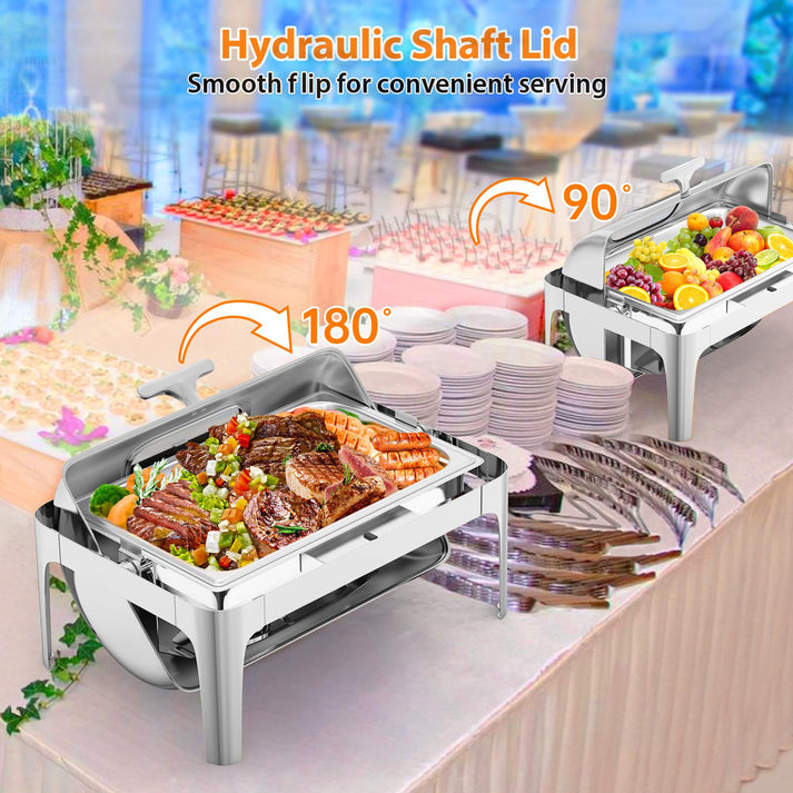 Roll Top Chafing Dish Adjustable Lid