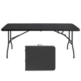Garvee Klappbarer, tragbarer, hochbelastbarer Tisch f\u00fcr Familien beim Camping oder Picknick, 180 cm, grau - 