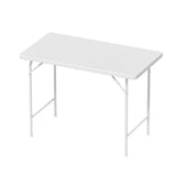 Garvee Klapptisch 100 × 54 × 74 cm, faltbarer Campingtisch aus HDPE mit Stahlgestell, tragbarer Buffettisch und Gartentisch, platzsparend klappbar, ohne Montage, bis 120 kg