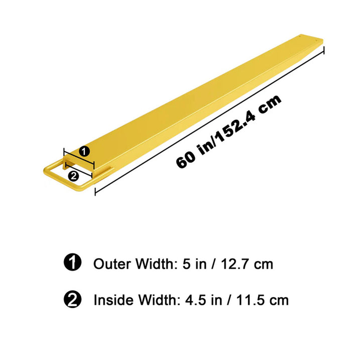Abmessungen der Gabelverlängerung
