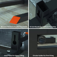 Garvee Palettengabel 109 cm – 907 kg Tragkraft, Stahl, Verstellbare Stabilisatorstange für Traktor-Schaufeln