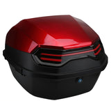 Garvee Universal E-Scooter Motorrad Heckbox ABS+PP Großer Stauraum Wasserdicht Kompatibel mit Aima YADEA TAILG LUYUAN, Rot - Rot