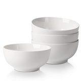 Garvee Porzellan Salatschüssel 650 ml 4er Set Cremeweiß Vielseitig Robust Für Salate & Snacks