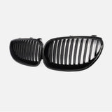 Garvee Kühlergrill Set 2x Nieren für Luxusauto Serie 5 E60/E61 2004-2009, ABS Schwarz Glänzend, Optimierter Luftstrom, Perfekte Passform