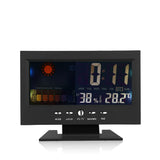 Garvee Digitaler LED-Wecker Mit Temperatur- Und Feuchtigkeitsanzeige Für Schlafzimmer Und Wohnzimmer, Kunststoffgehäuse, 12/24h Anzeige, Snooze-Funktion, Kompakt Schwarz