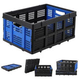 Garvee Stabile Profi-Klappbox Mit Touch Griffen, 55L, 40x56x26cm, Blau - Faltbar, Stapelbar, Umweltfreundlich - Blau