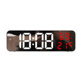 Garvee LED Digital Wanduhr Große Anzeige Rot Für Wohnzimmer Büro Automatische Helligkeitsregelung Zeit Temperatur Luftfeuchtigkeit - Rot