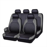 Garvee 9-Teiliges Autositzbezug-Set Wasserdicht Rutschfest PU-Leder Für Auto LKW SUV Universell - Schwarz