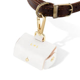 Garvee Hochzeitsringträgertasche Für Hundehalsband, Leder Hunderingträger Beutelhalter, Weiß, Kompakt Und Elegant