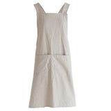 Garvee Japanische Stil Küchenschürze – Cross Back Design mit Taschen für Kochen, Backen und Gartenarbeit, Khaki - Khaki
