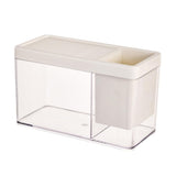 Garvee Aquarium Starter Kits Kleines Aquarium Mit Atmungsaktivem Loch-Design Für Büro Wohnzimmer Apartmemt Cremefarben - Creme
