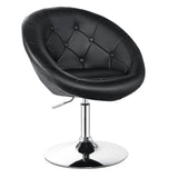 Garvee Barhocker Ergonomisch, Höhenverstellbar, 360° Drehbar, PU Leder, Mit Rückenlehne, Schwarz - Schwarz