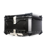 Garvee 80L Motorrad Topcase Aus Aluminiumlegierung Mit Sicherheitsschloss Für Reisen, Wasserdicht, Robust, Vielseitig, Silber - Silber