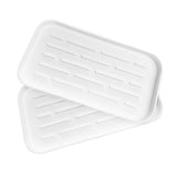 Garvee Silikon-Spülbecken-Ablage Organizer Küchen-Trocknungsmatte Rutschfester Küchen-Spülbecken-Organizer Halter Aufbewahrung Geschirr Tropfschale Zubehör für Badezimmer Küchenarbeitsplatte - Weiß