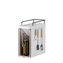 Garvee 2 Ebenen Gewürzregal Stehend 38x15,5x50cm Transparent – Platzsparender Küchen- & Bad-Organizer mit Schublade