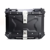 Garvee Top Case Moto 55L Aluminium Nero - Wasserdicht & Antifurto - Robuste Aluminiumlegierung für Motorrad & Scooter, Schwarz - Schwarz