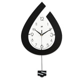 Garvee Moderne Wanduhr Batteriebetrieben Wassertropfenform Für Wohnzimmer Schlafzimmer Küche Büro 39x73 cm Elegant