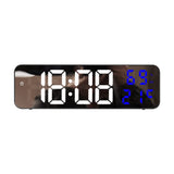 Garvee LED Wanduhr Digital Mit 3 Helligkeitsstufen, Temperatur & Feuchtigkeit, Elektronischer Wecker Für Schlafzimmer & Büro, Kunststoff, Wandmontage - Wie gezeigt