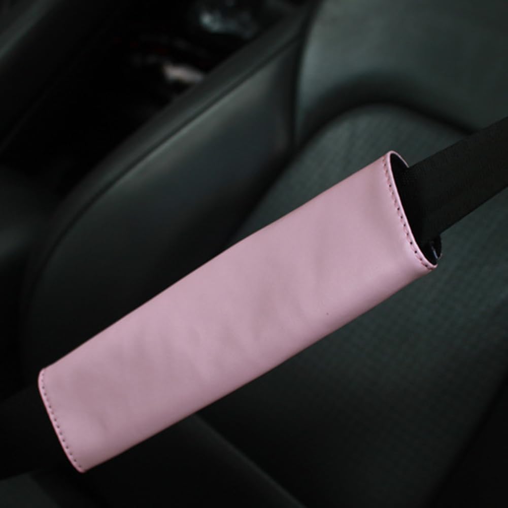 GARVEE 10-Teiliges Schwarzes Leder-Autozubehör-Set Für Frauen, Lenkradbezug, Sicherheitsgurt, Schulterpolster, Becherhalter, Robust, Stilvoll, Vielseitig