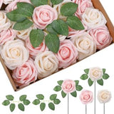 Garvee Künstliche Rosenbox 25 Stück Seifenblume Geschenkbox Romantische Geschenkverpackung Rosa Für Weihnachten Neujahr Muttertag Valentinstag - Rosa