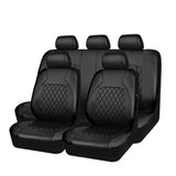 Garvee Autositzbezug Auto Sitzschoner 9-Teilig Wasserdicht Für Vordersitze Universal Passform Schwarz - Schwarz