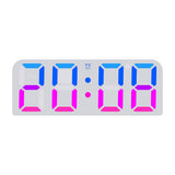Garvee Digital Wanduhr 24 cm LED Weiß Für Schlafzimmer Büro Wohnzimmer Mit Fernbedienung Und Einstellbarer Helligkeit