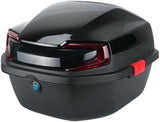 Garvee Scooter & Motorrad Top Case Großes ABS Heckkoffer Schwarz Wasserdicht Robust Universal