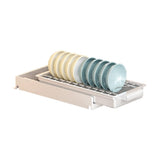 Garvee Ausziehbare Schublade KüChe Teleskopschublade Edelstahl Organizer Für Vorratskammer Bad, Kein Bohren, Vielseitig, Modern - Weißer Schalenständer