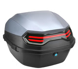 Garvee Universal e-Scooter Motorrad Heckbox ABS+PP Großer Stauraum Wasserdicht Kompatibel mit Aima YADEA TAILG LUYUAN - Silbergrau