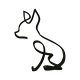 Garvee Metall Hund Wandskulptur Minimalistisch Geometrisch Abstrakt Draht Kunst Robust Dekorativ Für Zuhause Büro Schwarz