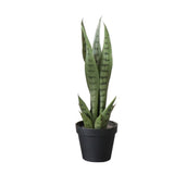 Garvee Künstliche Schlangenpflanze 15,7in Realistische Agave Mit PEVA-Blättern Und PP-Zementtopf Für Büro & Zuhause Grün - Tiger Pilan (Grün) 40 cm