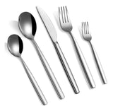 Garvee 60-Teiliges Silberbesteck Set Für 12, Edelstahl, Spiegelpoliert, Rostfrei, Spülmaschinenfest, Zuhause & Restaurant, Silber