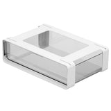 Garvee Ausziehbarer Untertisch-Organizer 31 × 20 × 8,6 cm mit Kunststoff-Schublade für Küche & Büro, Weiß, Groß, mit Stauraum, mit LED