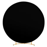 Garvee Runder Arch-Hintergrund Polyester Stoff Mit Reißverschluss Elastisches Band Für Hochzeit & Party Deko 6ft Schwarz - Schwarz