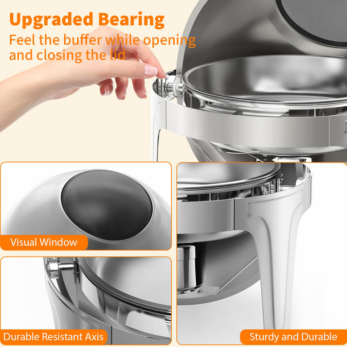 Visible Glass Window Chafing Dish