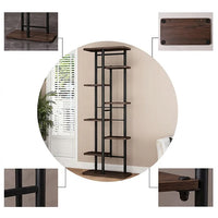 GARVEE Pflanzenregal 8-stöckig, Metall- und Holz Pflanzenständer, Stabil und Rutschfest, Für Garten, Balkon & Wohnzimmer, Minimalistisches Design