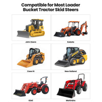 Garvee Palettengabel 109 cm – 907 kg Tragkraft, Stahl, Verstellbare Stabilisatorstange für Traktor-Schaufeln