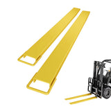 Garvee Gabelzinkenverlängerung aus Stahl, 11,4 cm breite Schwerlast-Gabelverlängerung bis 2.100 kg belastbar, schnell montierbar für Stapler, Lager & Landwirtschaft, Gelb - Gelb